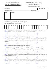 Đề kiểm tra 1 tiết lần 3 Đại số và Giải tích 11 trường THPT Nhơn Trạch – Đồng Nai (bản Word)